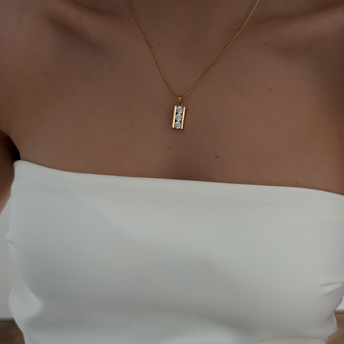 Diamonds Bar Necklace