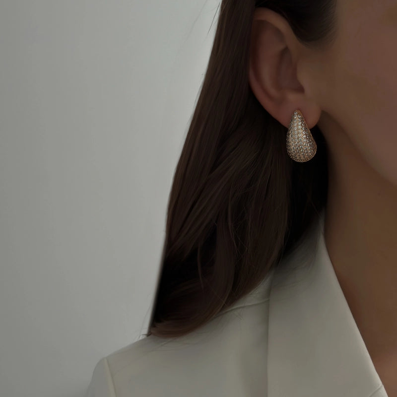 Pave Drop Earrings