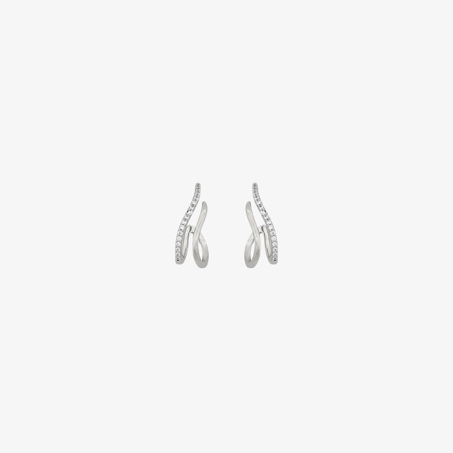 Dual Glow Earrings [Silver]