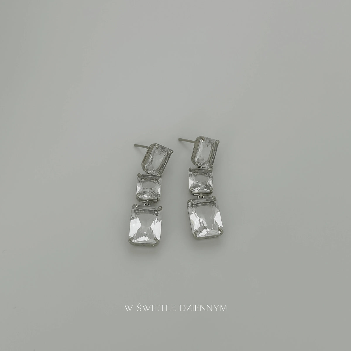 Blair Crystal Earrings [Silver]