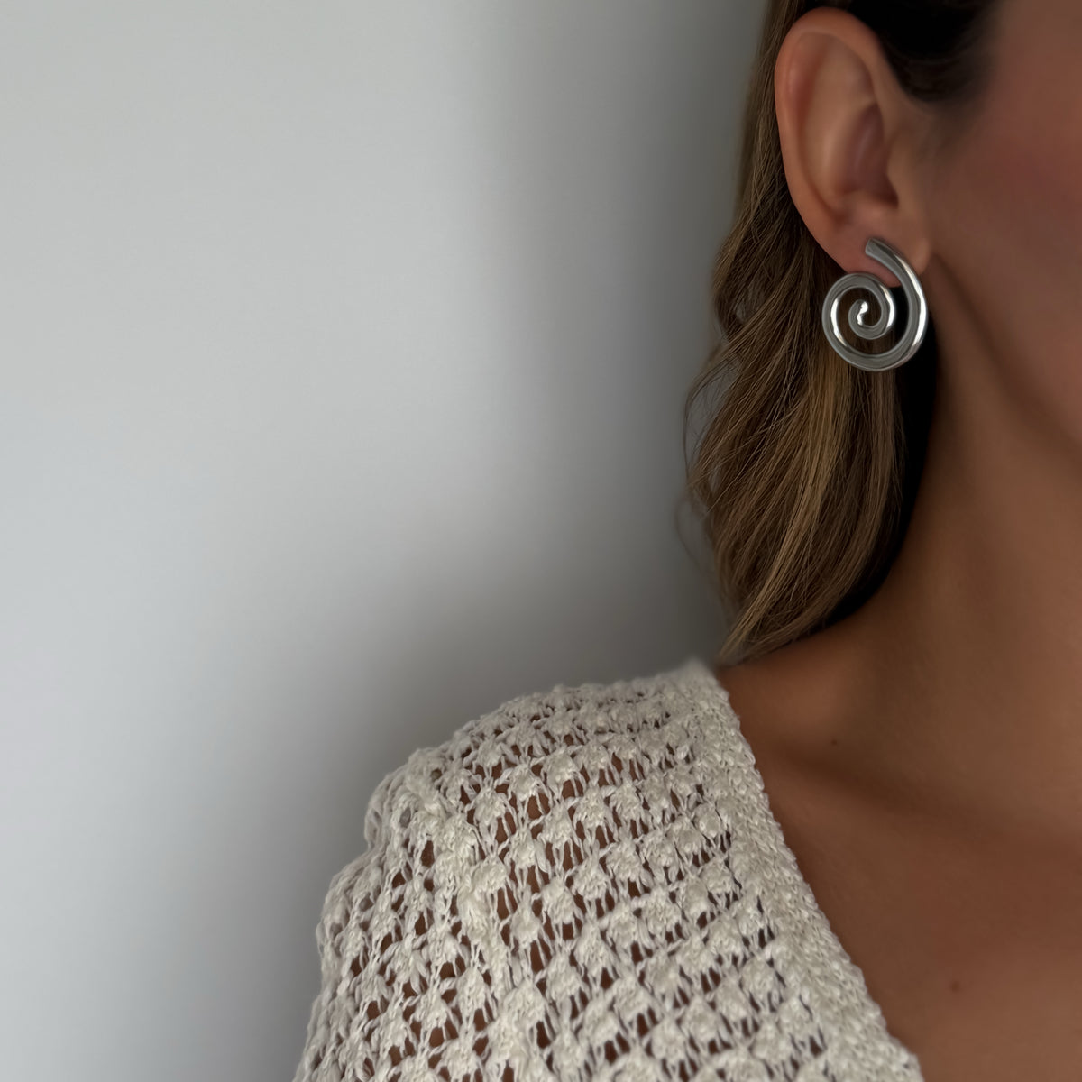 Spiral Studs SS [Silver]