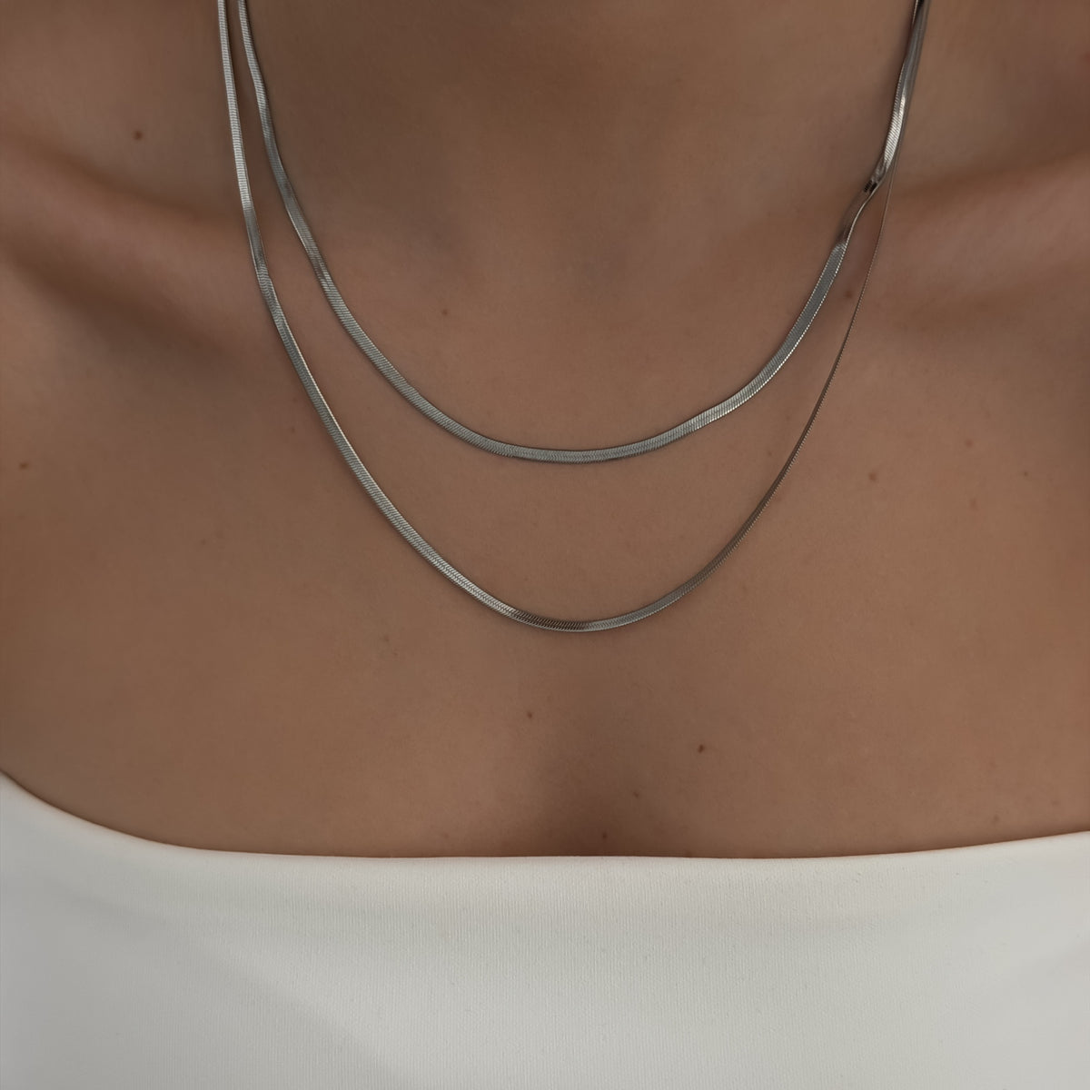 Dainty Snake Necklace [Silver]