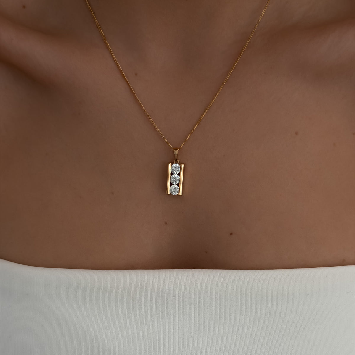 Diamonds Bar Necklace