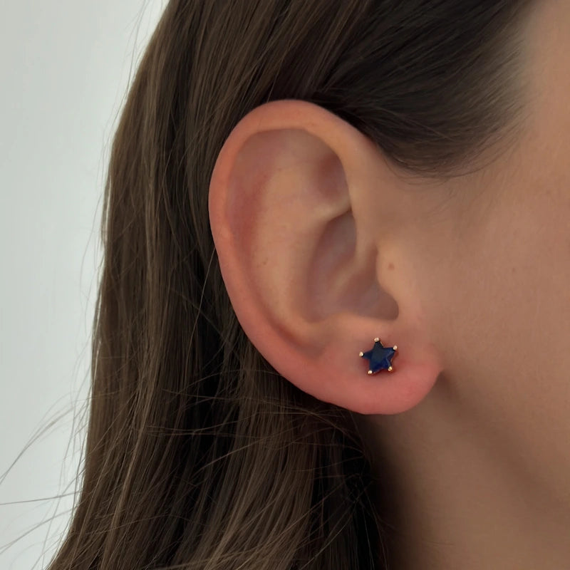 Sapphire Star Studs