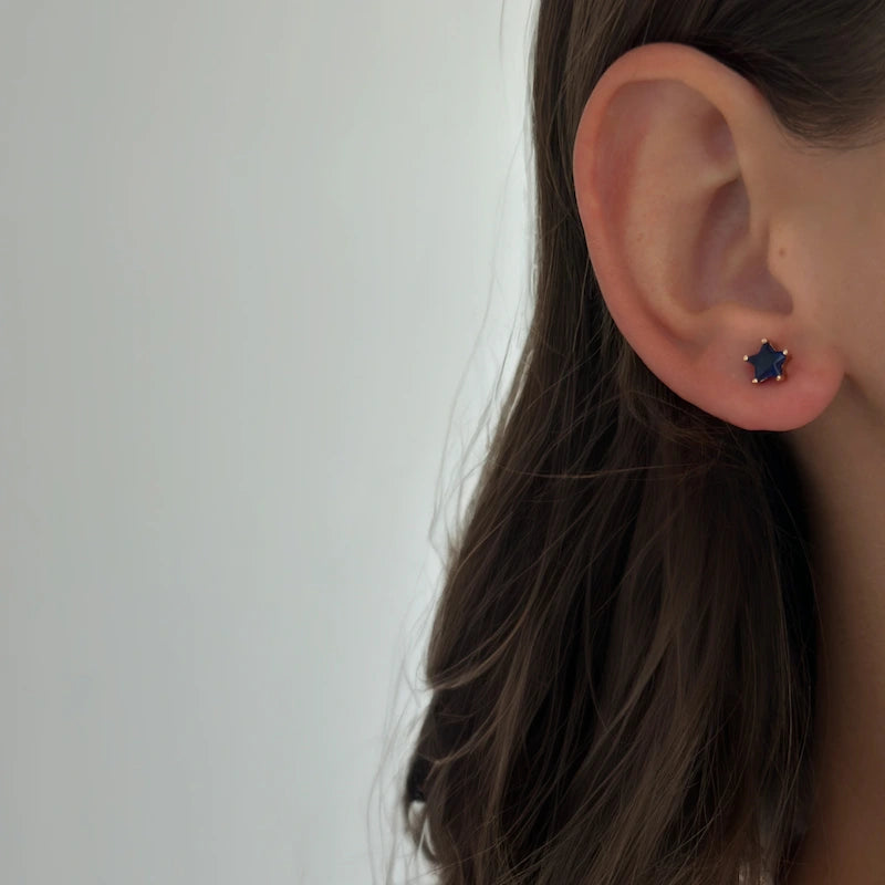 Sapphire Star Studs