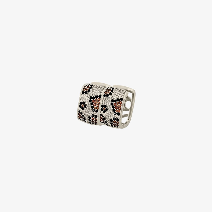 Chic Leopard Earrings [Silver]