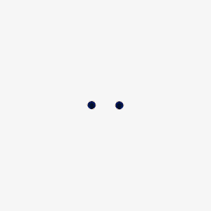 Sapphire Tiny Studs [Silver]
