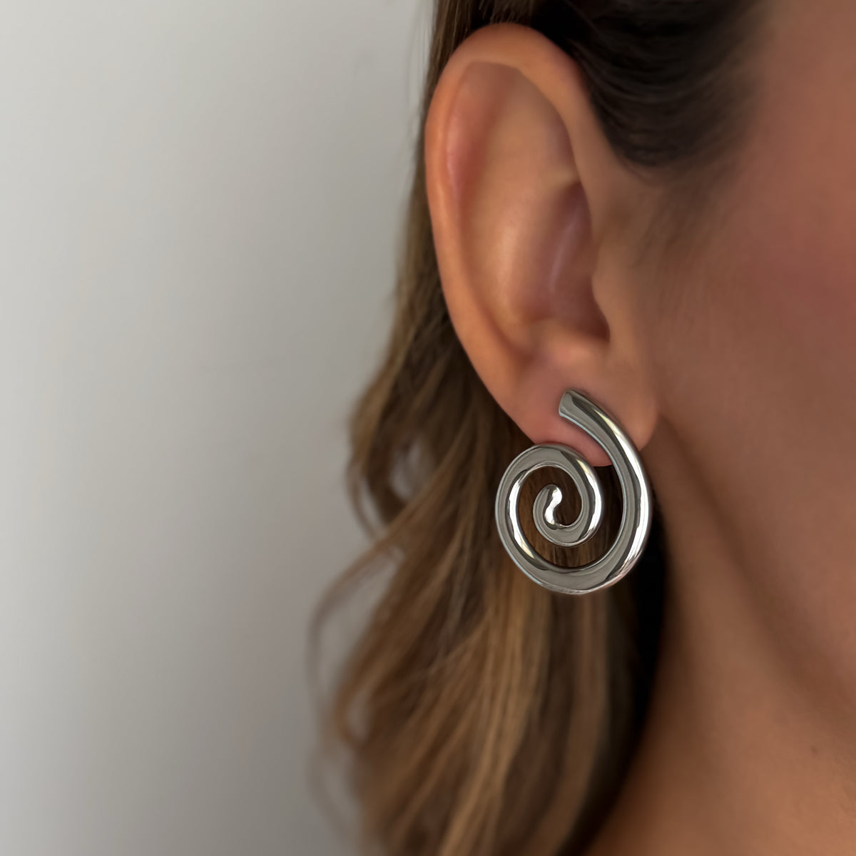 Spiral Studs SS [Silver]