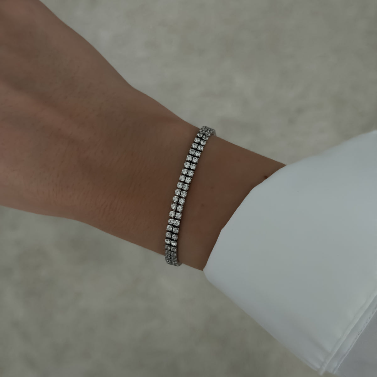 Double Tennis Bracelet [Silver]