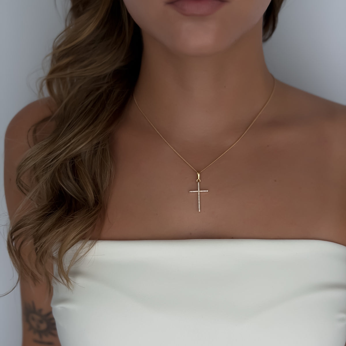 Crystal Cross Necklace