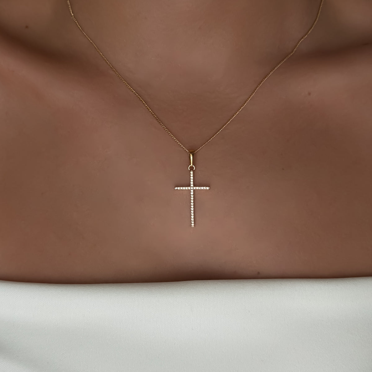 Crystal Cross Necklace