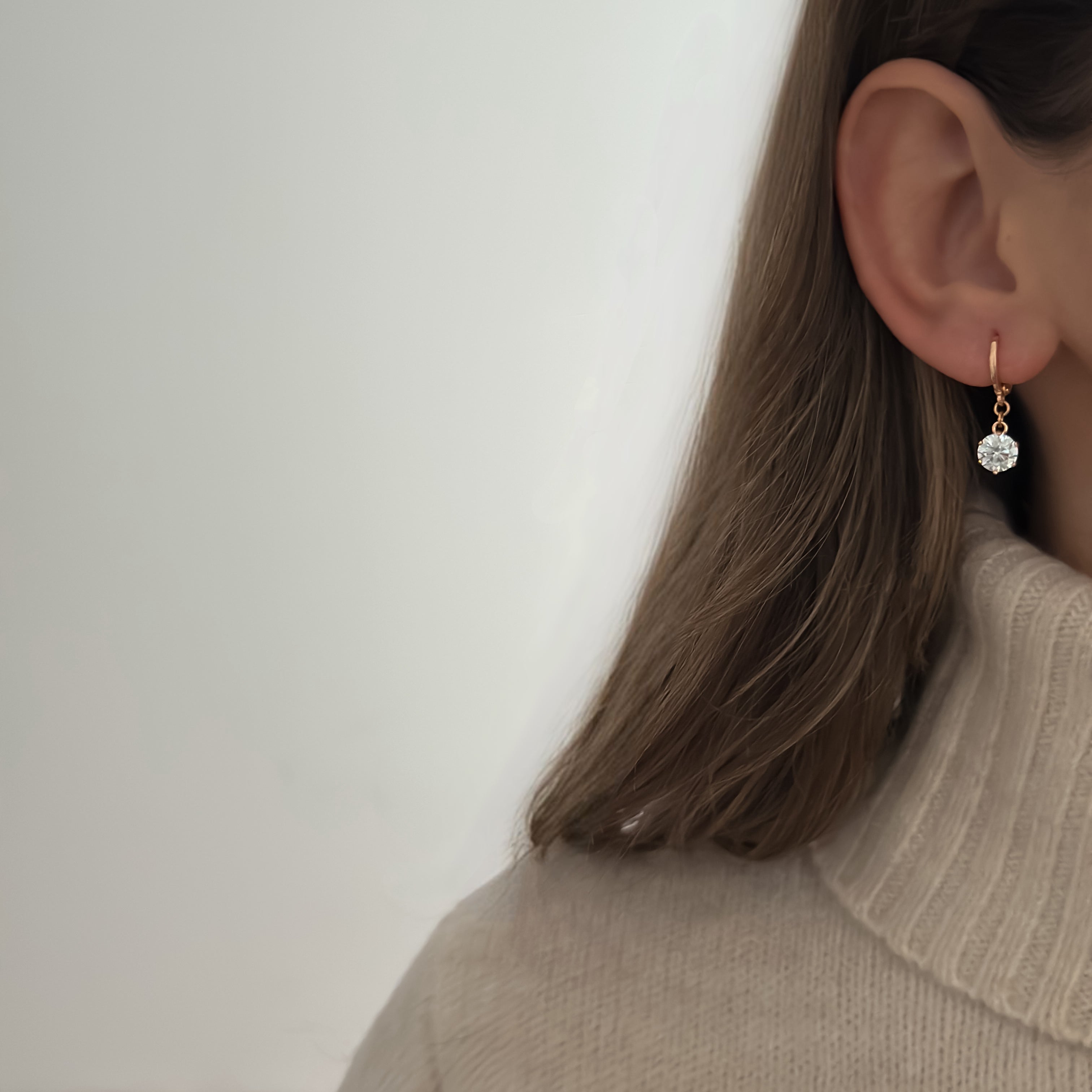 Sparkle Charm Hoops
