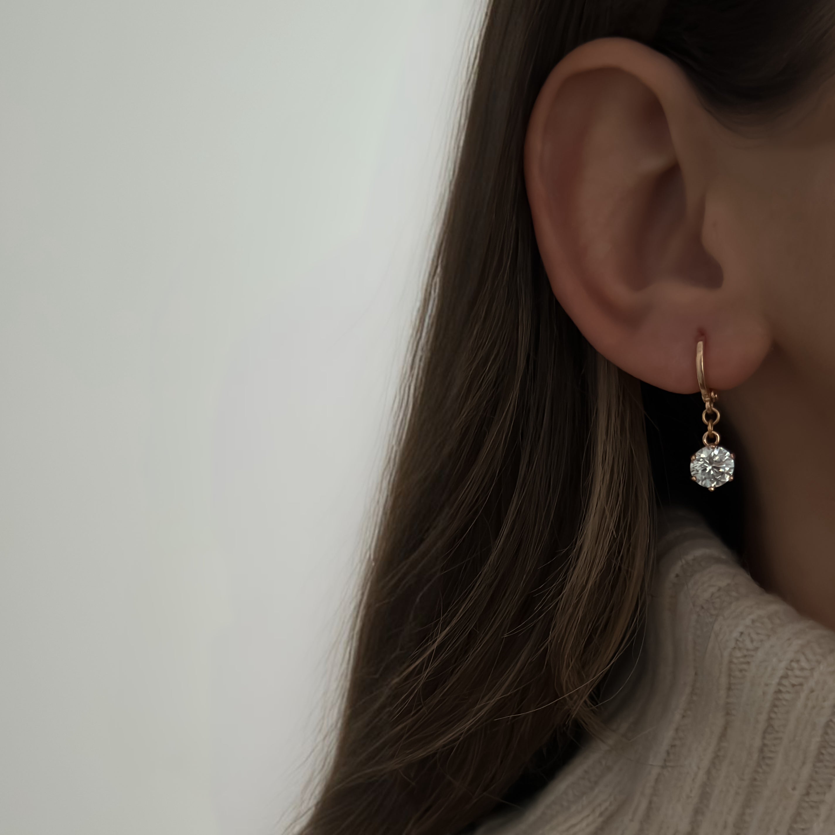 Sparkle Charm Hoops