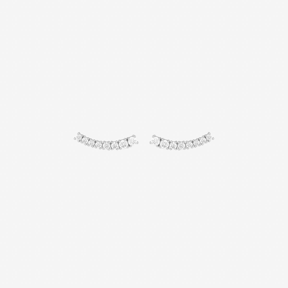 Crystal Arc Studs/Cuffs [Silver]