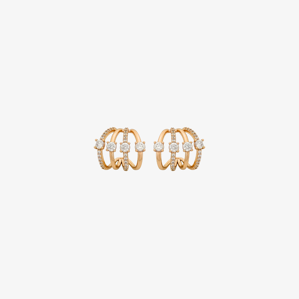 Faux Quadruple Diamond Studs