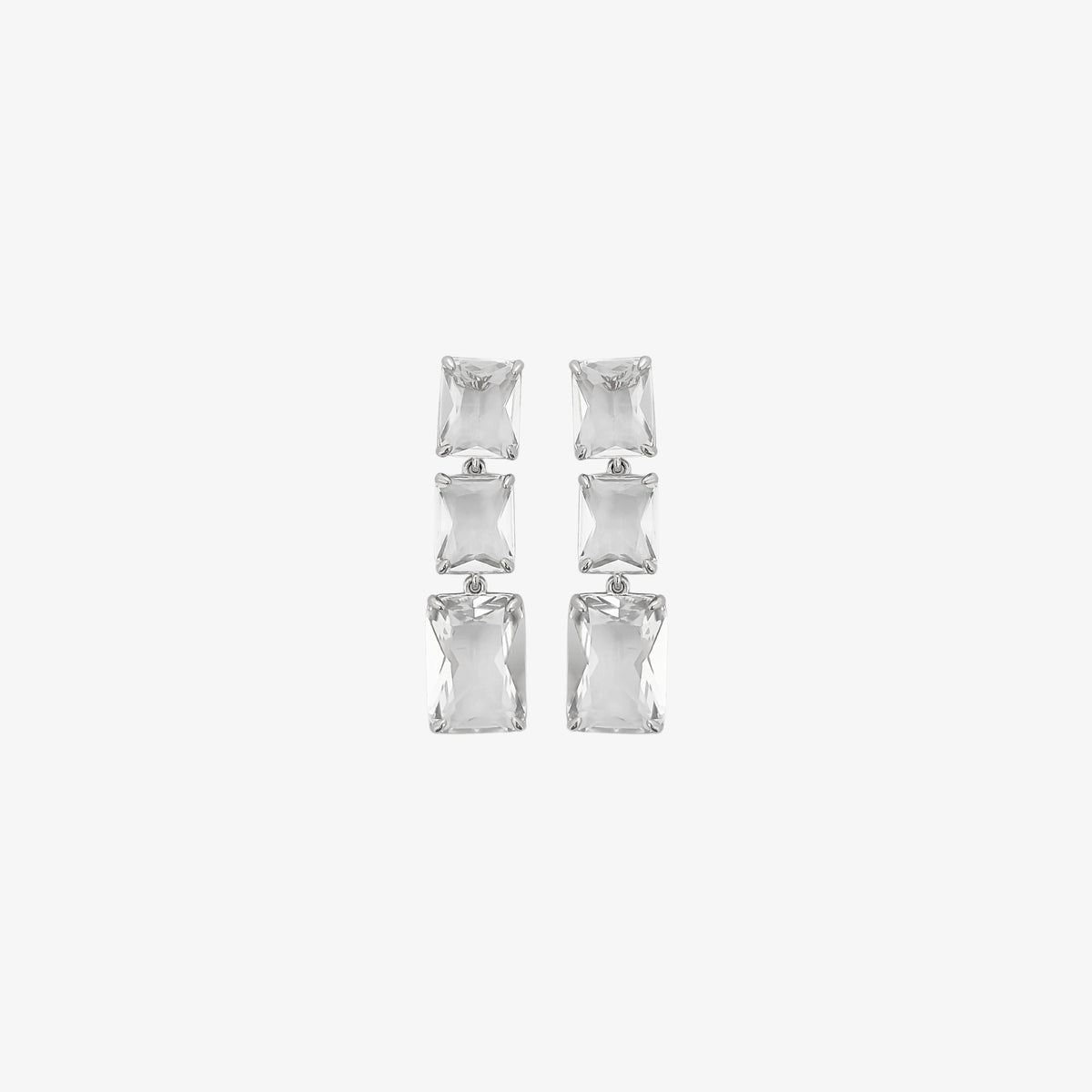 Blair Crystal Earrings [Silver]